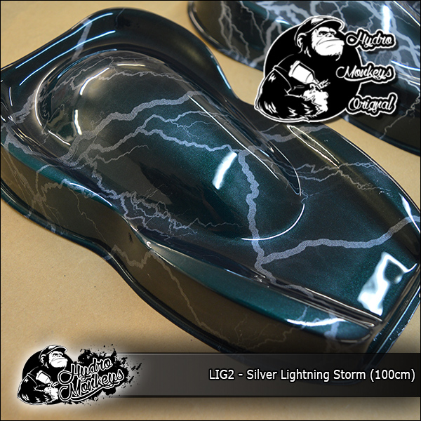 Hydrographic + Auto Paint One Hit Wonder - Dark Charcoal Silver