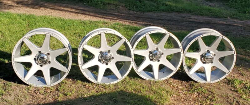 "Axalta FF Super Silver II powder coat on OEM silver rims