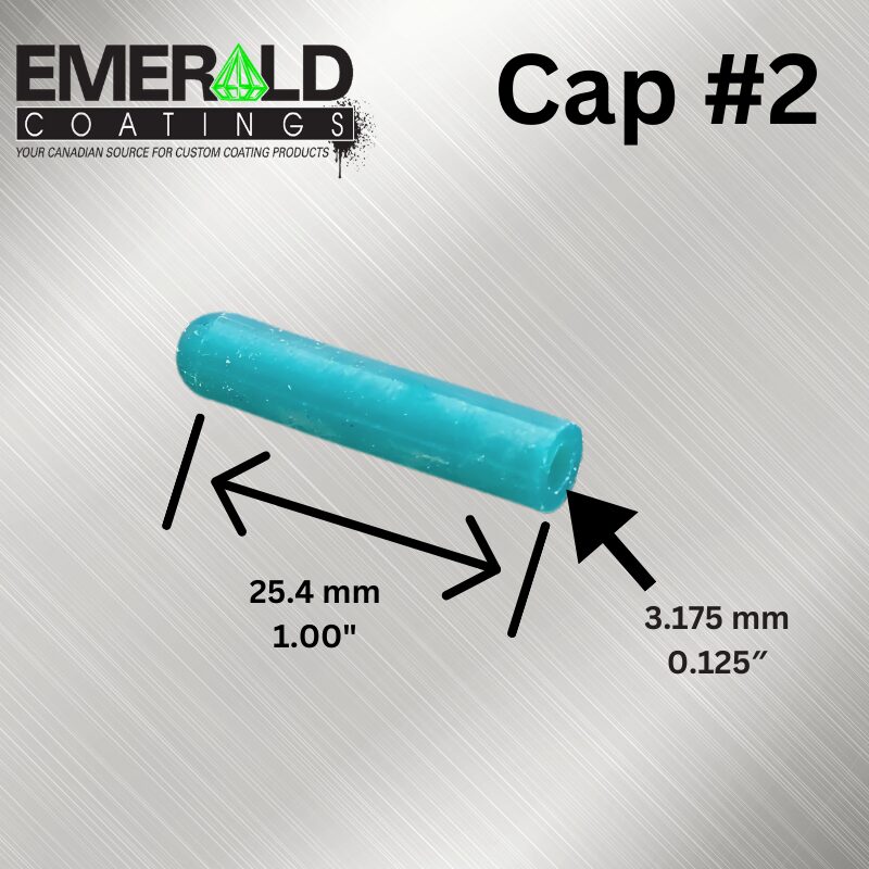 High-temperature silicone cap 2 for coating, withstands up to 600°F, ideal for masking in powder coating and painting applications